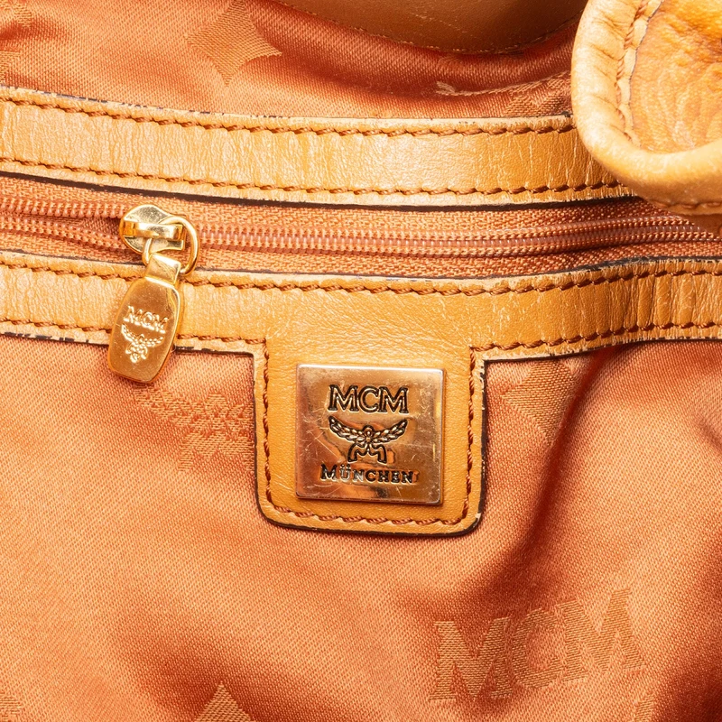 MCM Monogram Visetos Essential Drawstring Crossbody Handbag