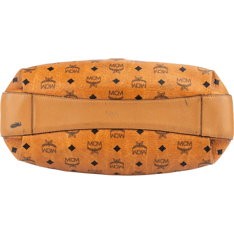 MCM Monogram Visetos Drawstring Hobo Handbag