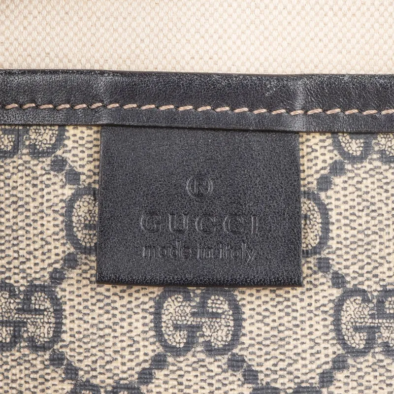 Gucci Monogram GG Supreme Canvas Web Tote Handbag