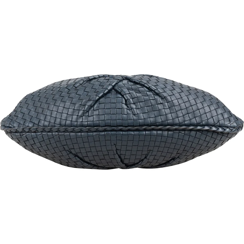 Bottega Veneta Blue Intrecciato Quilted Leather Belly Shoulder Bag