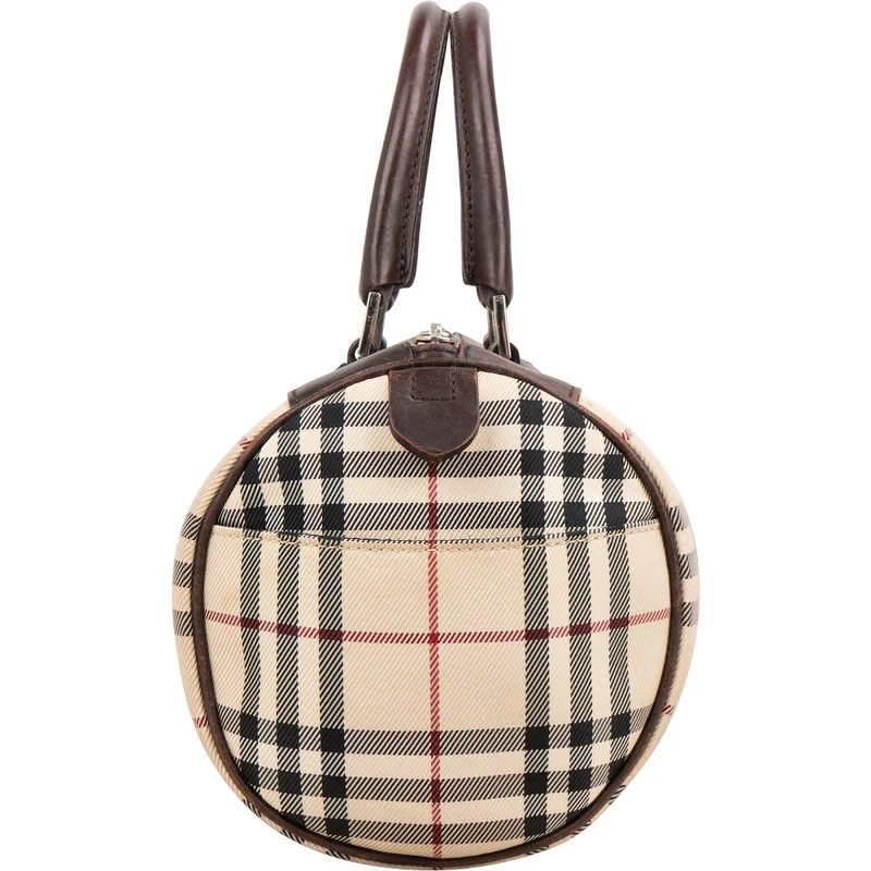 Burberry Nova-Check Monogram Bowling Handbag