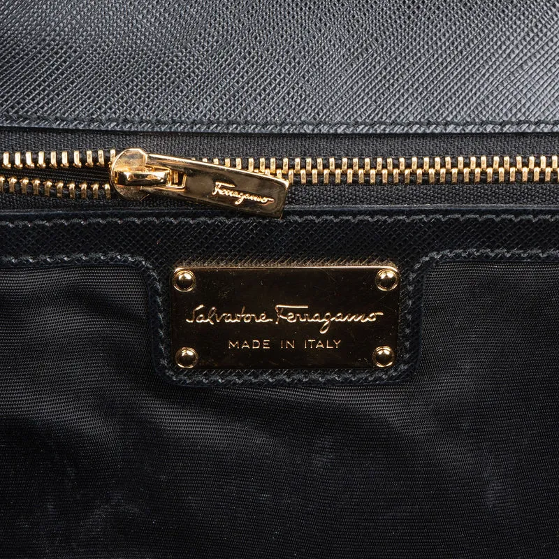 Salvatore Ferragamo Saffiano Leather Vara Bow Flap Crossbody Bag