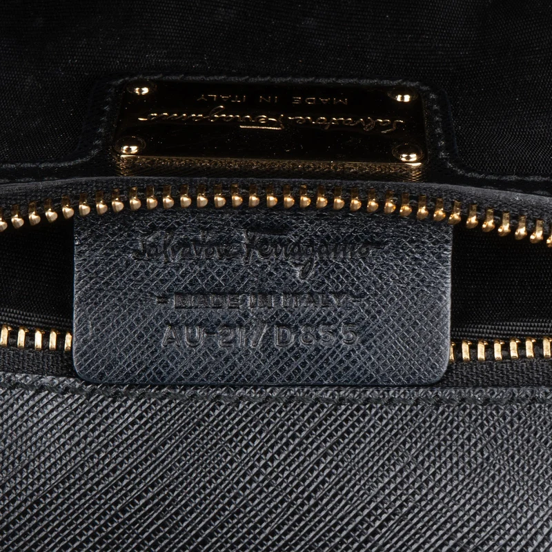 Salvatore Ferragamo Saffiano Leather Vara Bow Flap Crossbody Bag