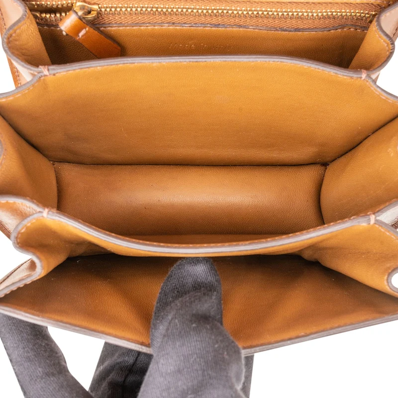 Celine Leather Seesaw Lock Small Classic Box Crossbody Bag
