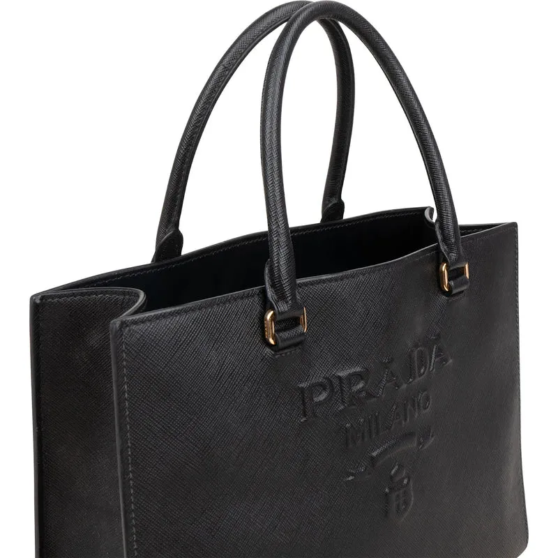 Prada Saffiano Leather Small Tote Handbag
