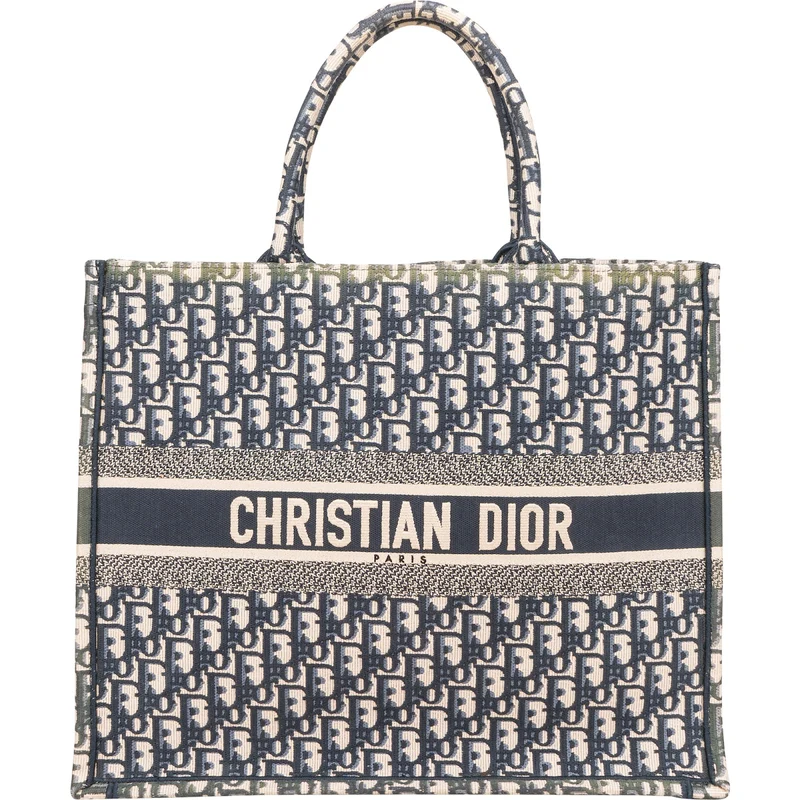 Christian Dior Trotter Monogram Jacquard Monogram Book Tote Handbag