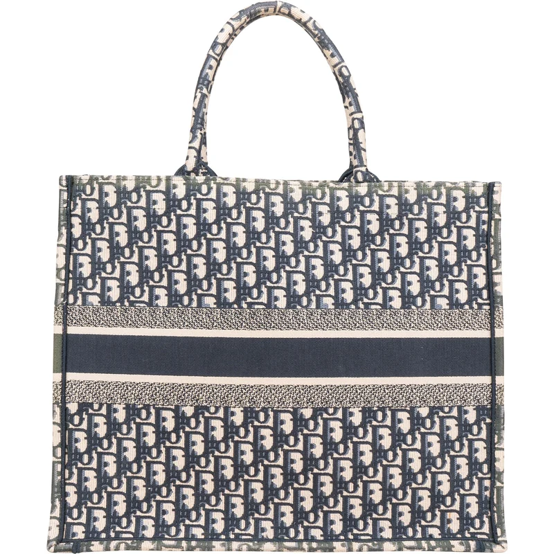 Christian Dior Trotter Monogram Jacquard Monogram Book Tote Handbag
