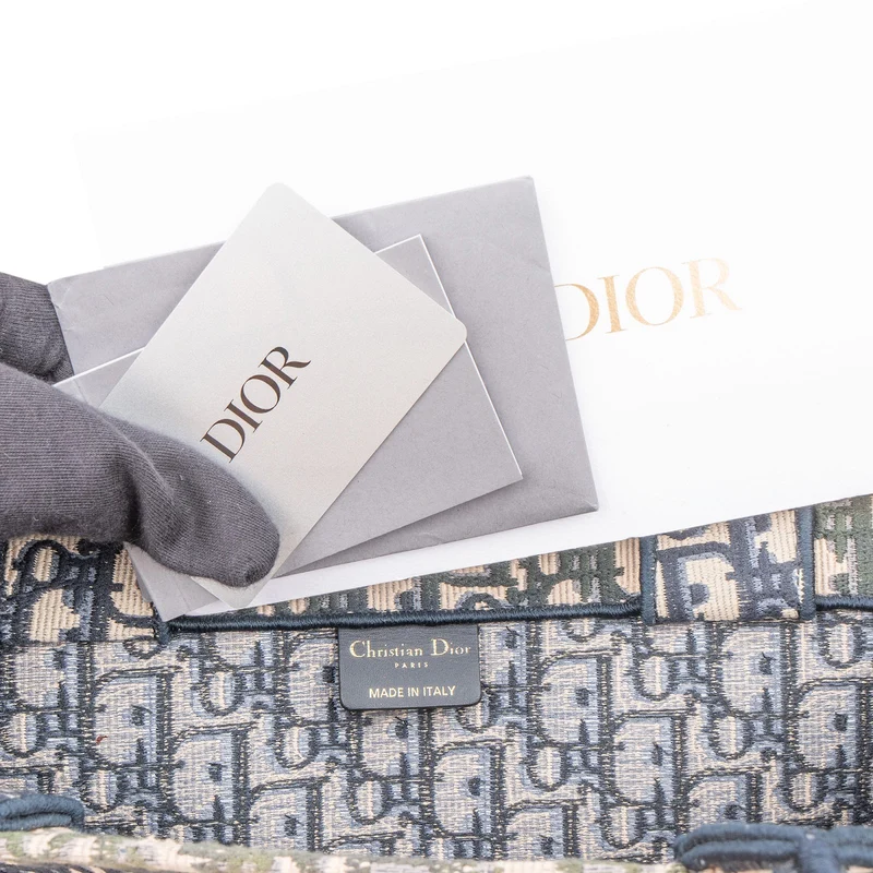 Christian Dior Trotter Monogram Jacquard Monogram Book Tote Handbag