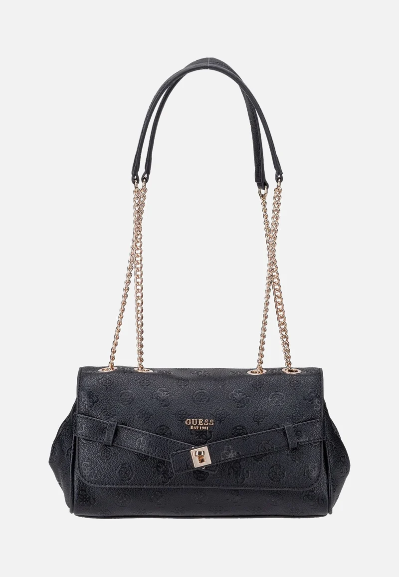 Ella Logo Convertible Flap 46210 Black Logo - Abendtasche