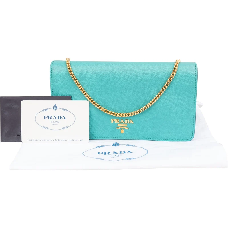 Prada Saffiano Leather Wallet On Chain Crossbody Bag