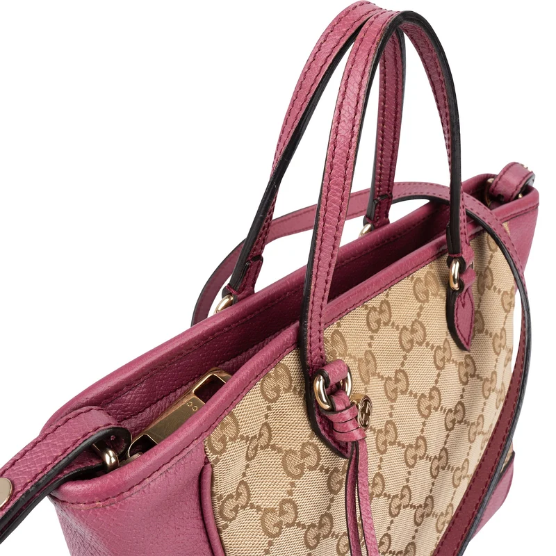 Gucci Monogram GG Canvas Bree Small Tote Crossbody Handbag
