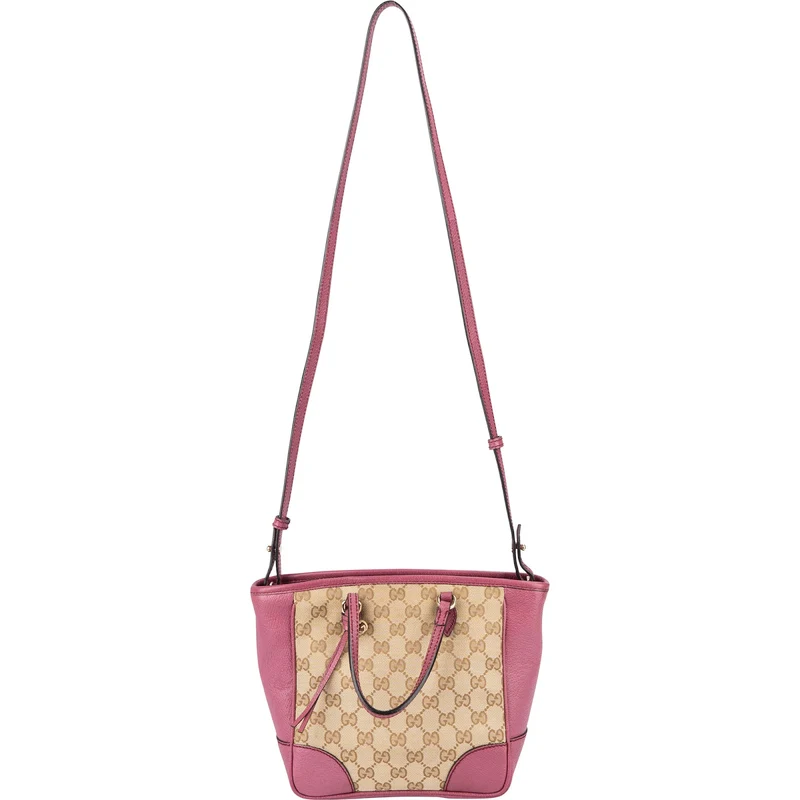 Gucci Monogram GG Canvas Bree Small Tote Crossbody Handbag