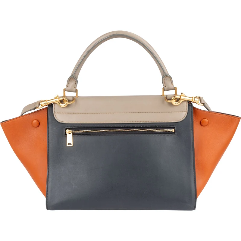 Céline Tricolor Leather Trapeze Handbag