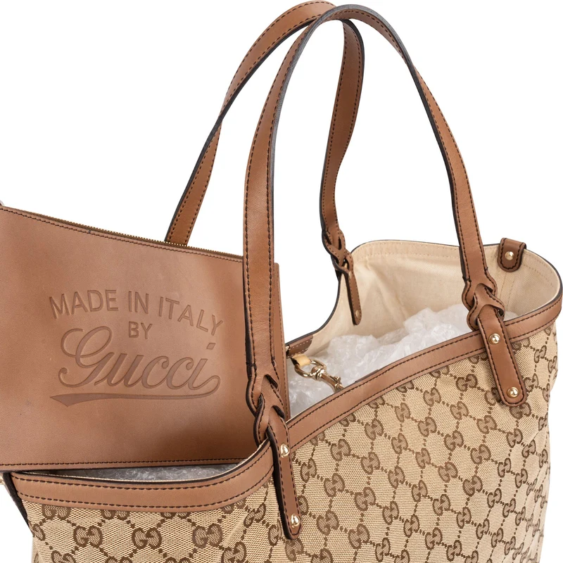 Gucci Monogram GG Canvas Joy Tote Shoulder Bag