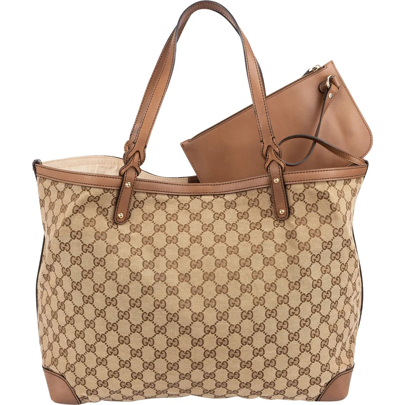 Gucci Monogram GG Canvas Joy Tote Shoulder Bag