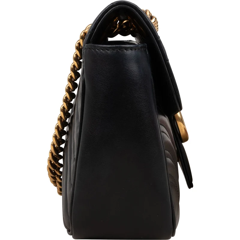 Gucci Chevron Leather GG Marmont Camera Crossbody Bag