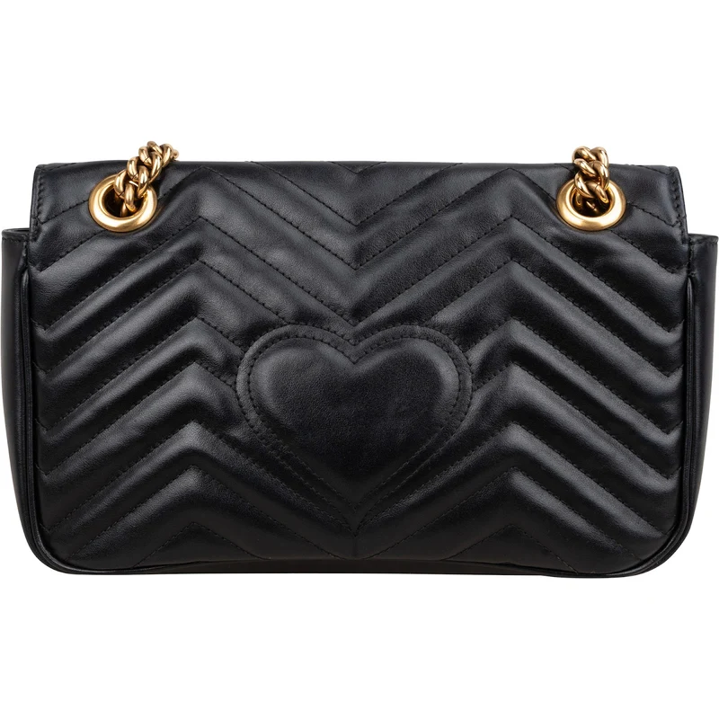 Gucci Chevron Leather GG Marmont Camera Crossbody Bag
