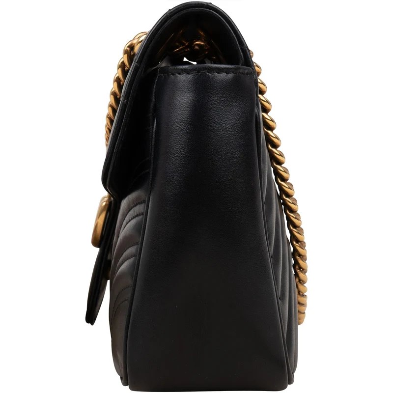 Gucci Chevron Leather GG Marmont Camera Crossbody Bag