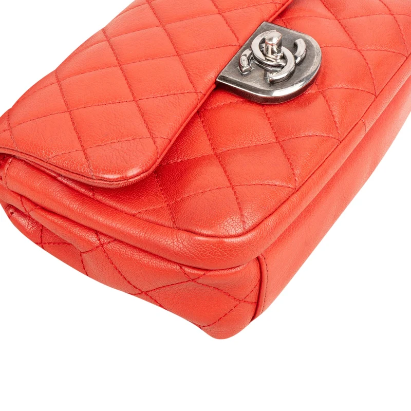 Chanel Quilted Stitched Goatskin Paris Seoul Double Carry Small Single Flap Crossbody Bag