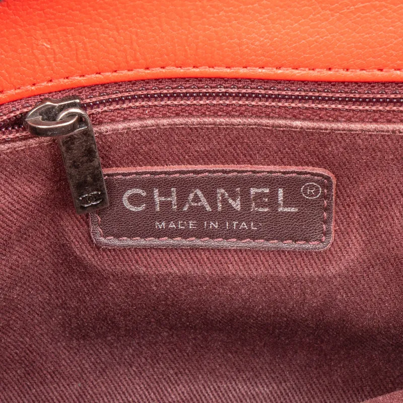 Chanel Quilted Stitched Goatskin Paris Seoul Double Carry Small Single Flap Crossbody Bag
