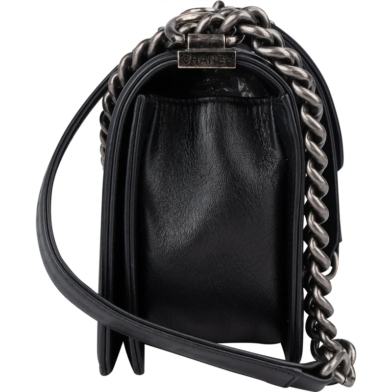 Chanel Braided Fabric Boy Single Flap Crossbody Bag