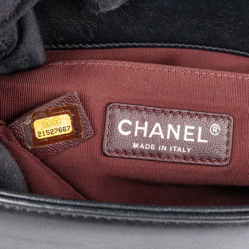 Chanel Braided Fabric Boy Single Flap Crossbody Bag
