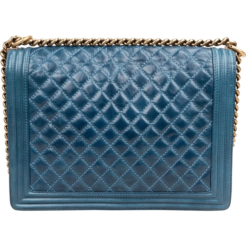 Chanel Quilted Calfskin Jumbo Boy Crossbody Bag