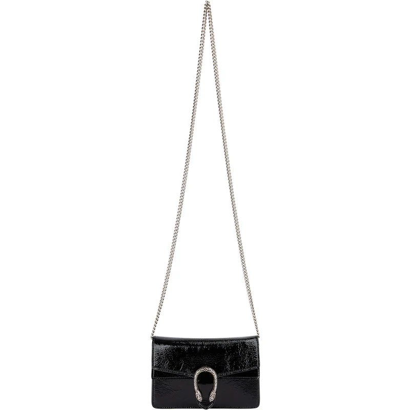 Gucci Wrinkled Patent Leather Dionysus Super Mini Crossbody Bag