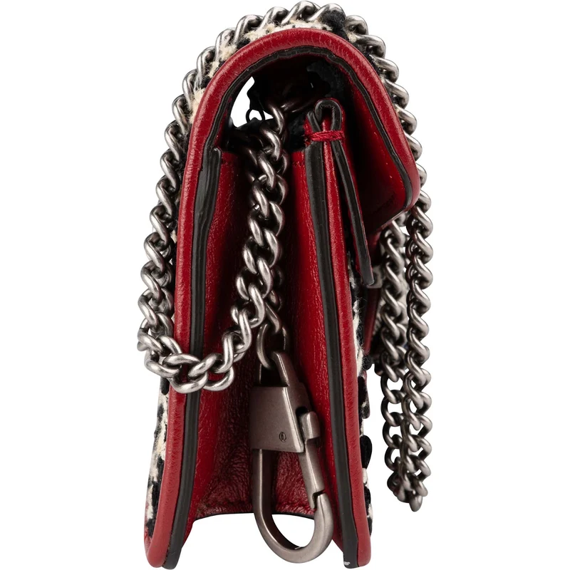 Gucci Tweed Monogram GG Dionysus Super Mini Crossbody Bag