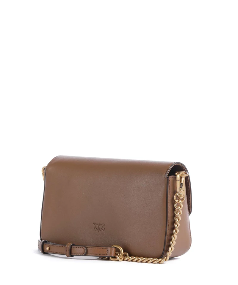 Pinko Love One Mini Slouchy Umhängetasche marrone cognac/antique gold
