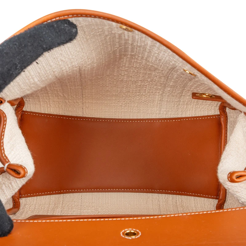 Loro Piana Canvas Leather L257 Small Loom Handbag