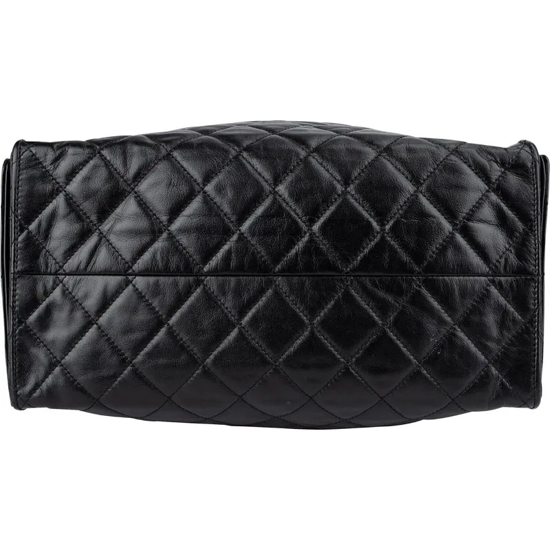 Chanel 25 Quilted Lambskin Drawstring Bucket Shoulder Bag Medium