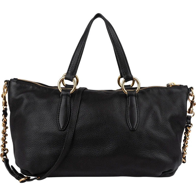Miu Miu Black leather Vitello Lux Daino Handbag