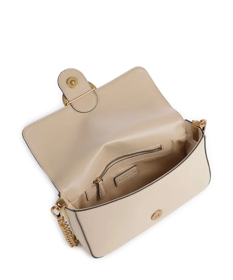 Pinko Love One Mini Slouchy Umhängetasche beige/grigio fumo/antique gold