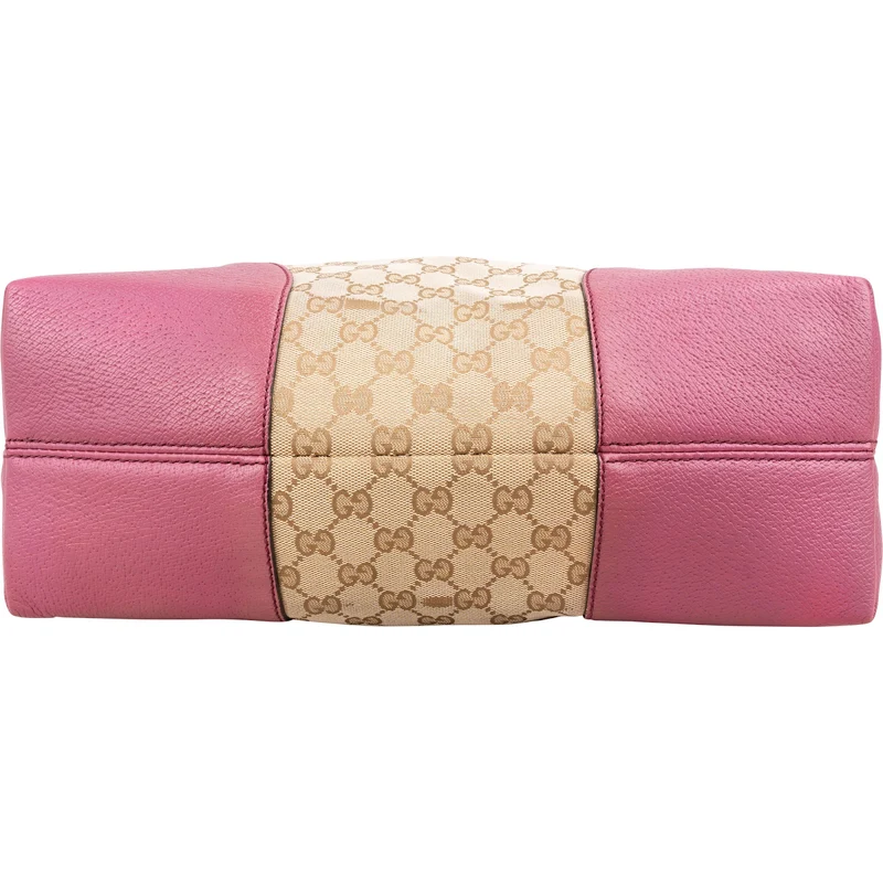 Gucci Monogram Canvas Miss GG Bowling Tote Shoulder Bag
