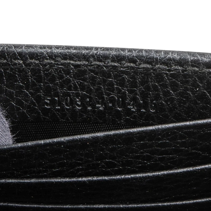 Gucci Grained Leather Interlocking GG Wallet on Chain Crossbody Bag