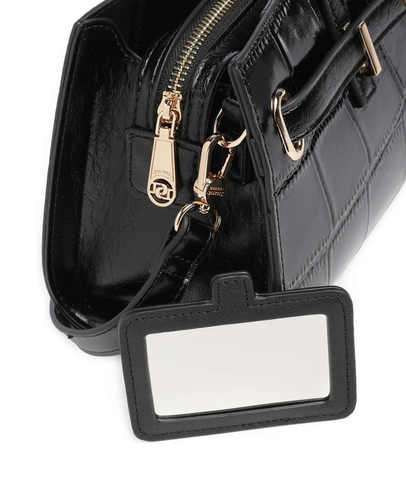 Dune London Depend Schultertasche black croc