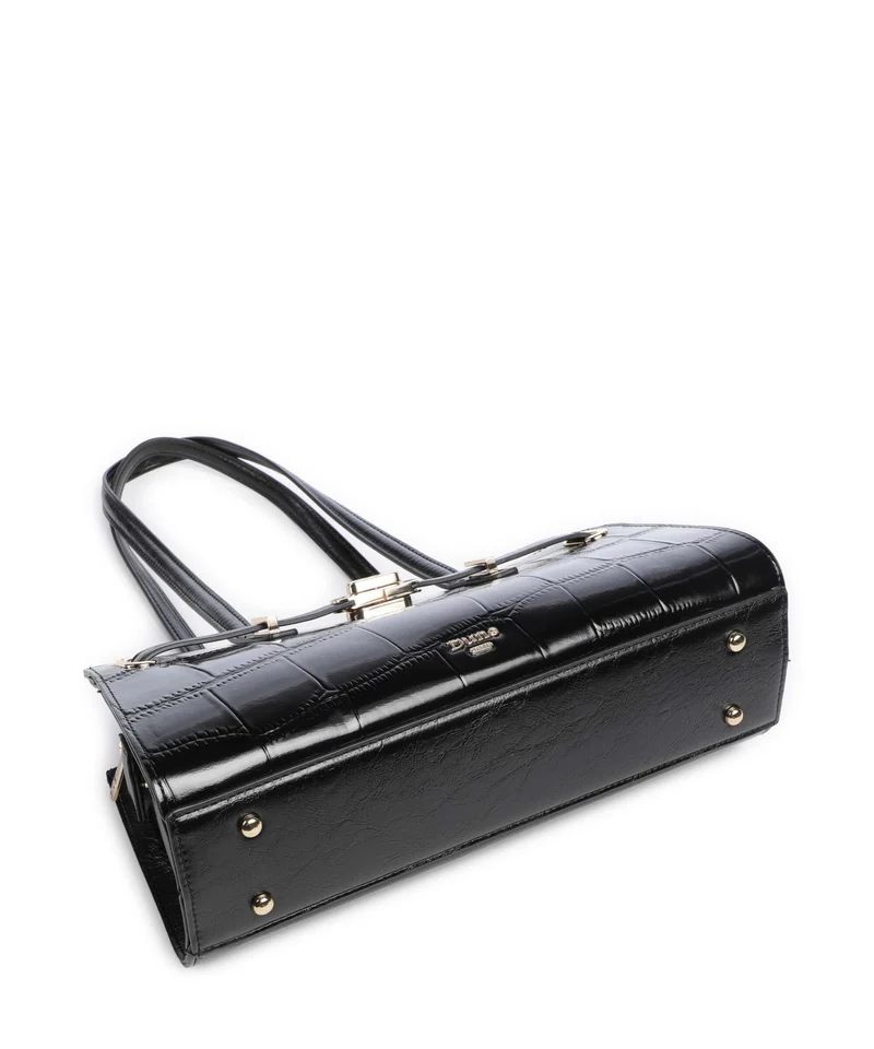 Dune London Depend Schultertasche black croc