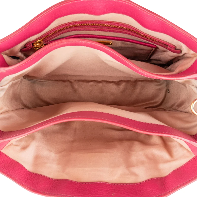 Miu Miu Leather Madras Bicolore Handbag