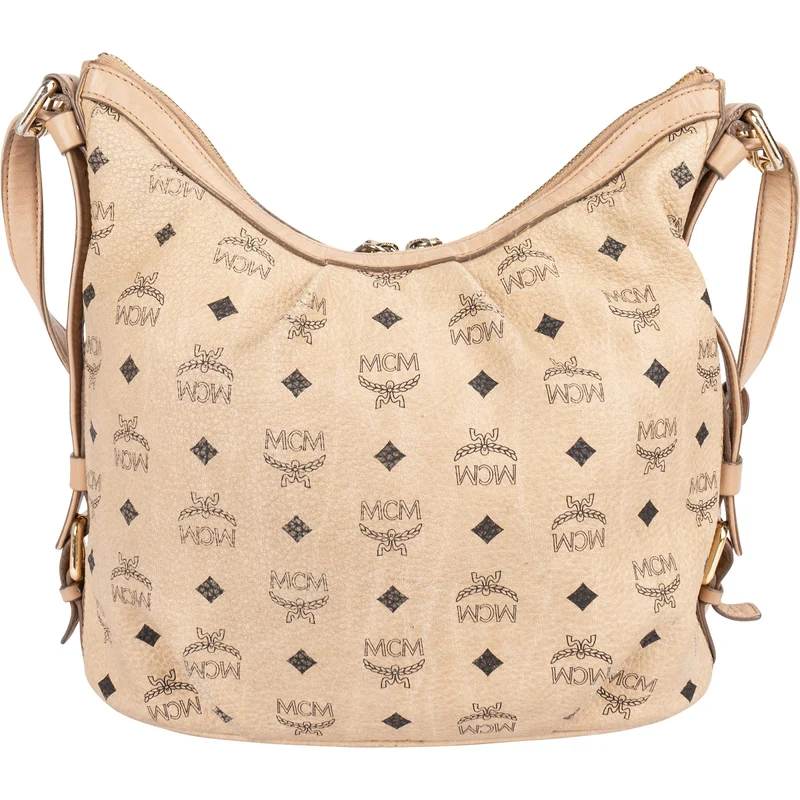MCM Monogram Visetos Hobo Shoulder Crossbody Bag