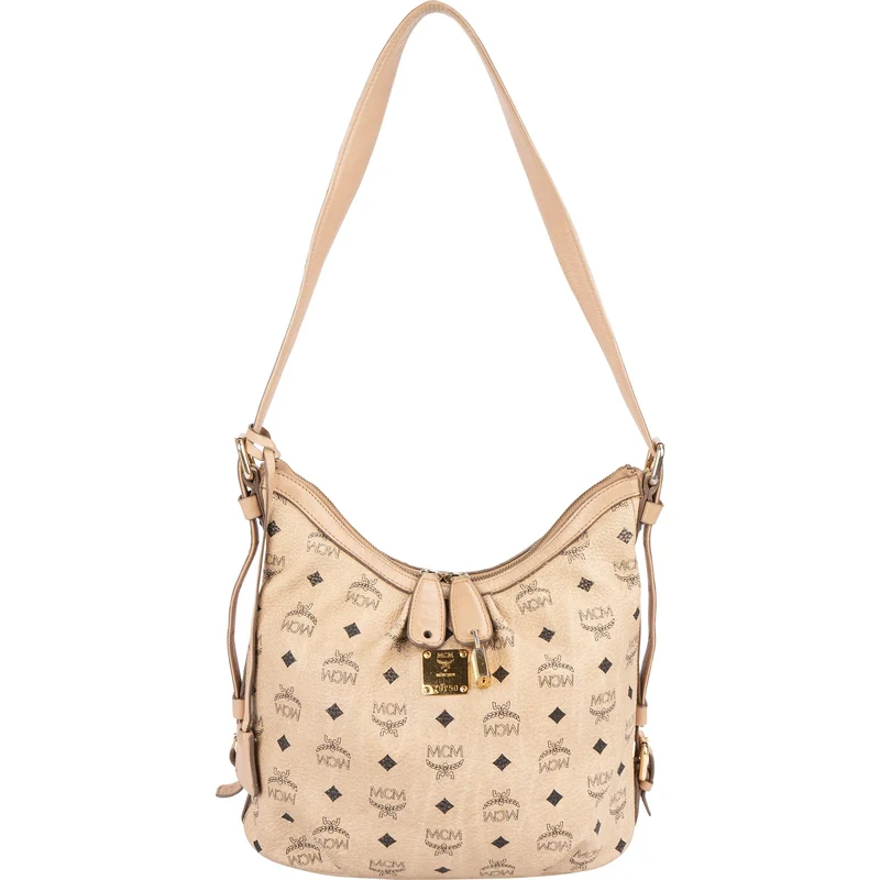 MCM Monogram Visetos Hobo Shoulder Crossbody Bag
