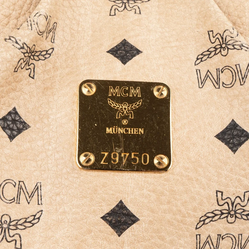 MCM Monogram Visetos Hobo Shoulder Crossbody Bag