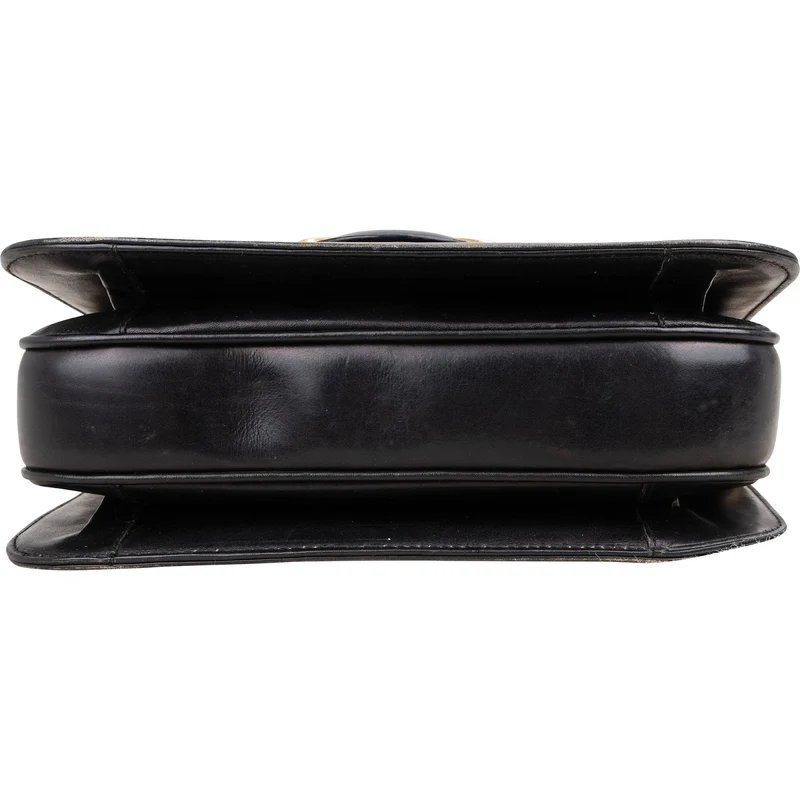 Céline Boxcalf Horse Carriage Triomphe Flap Shoulder Bag