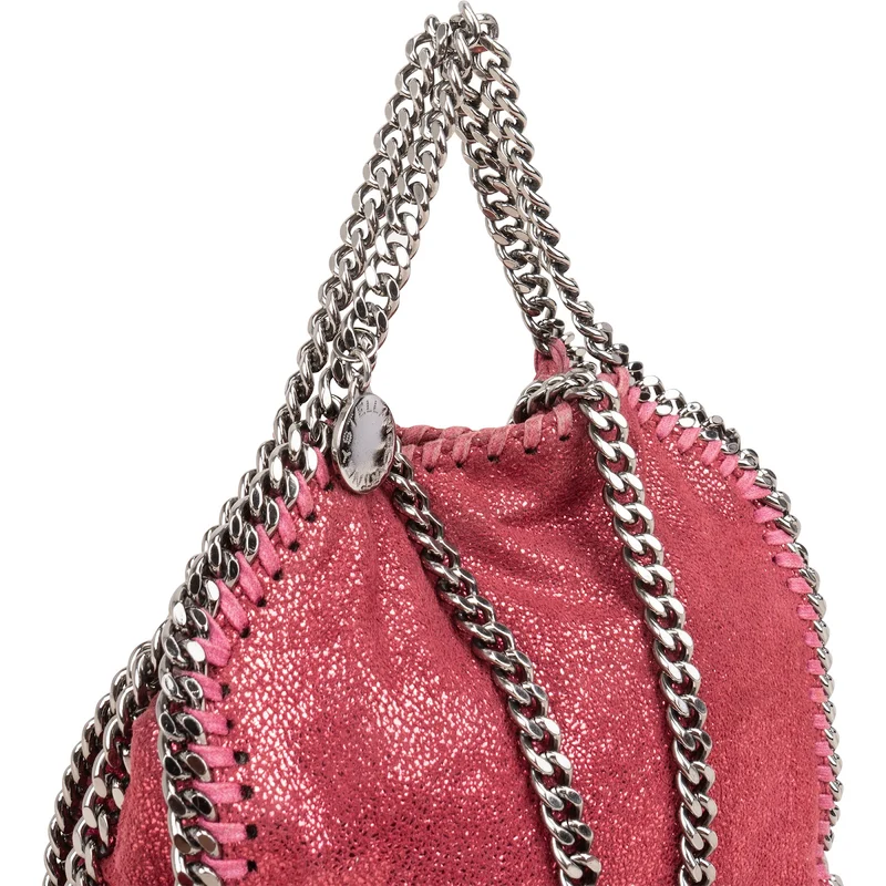 Stella McCartney Metallic Shaggy Small Falabella Fold Over Tote Crossbody Handbag