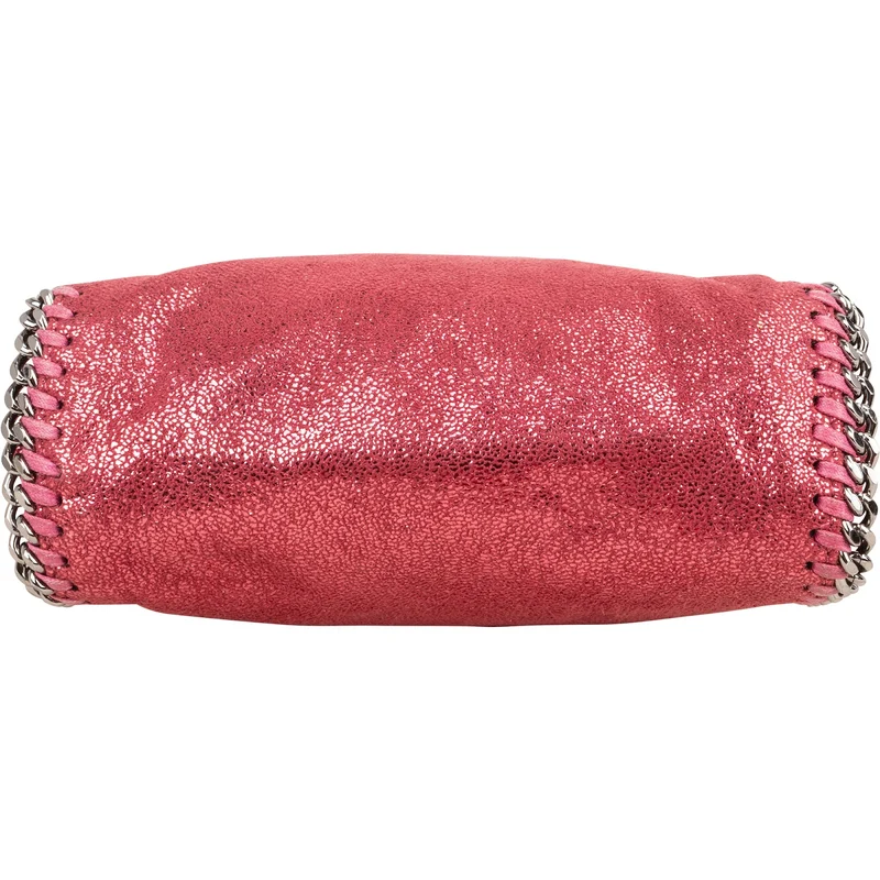 Stella McCartney Metallic Shaggy Small Falabella Fold Over Tote Crossbody Handbag