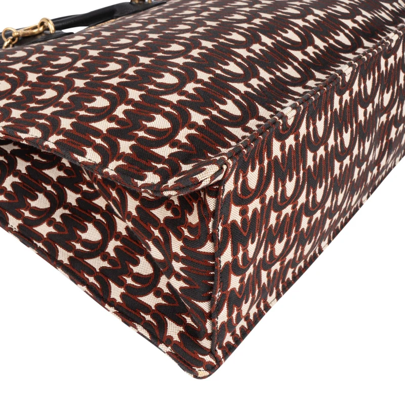 Miu Miu Jacquard Fabric Tote Handbag