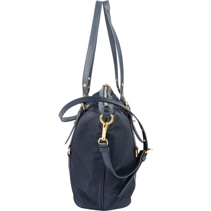 Prada Tessuto Saffiano Leather Tote Shoulder Bag
