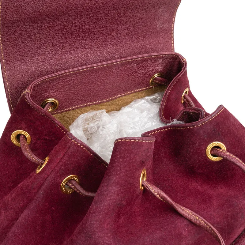 Gucci Suede Bamboo Backpack