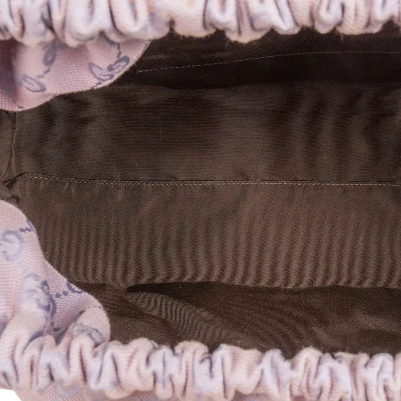 Gucci Lilac Monogram GG Bamboo Top Handle Handbag