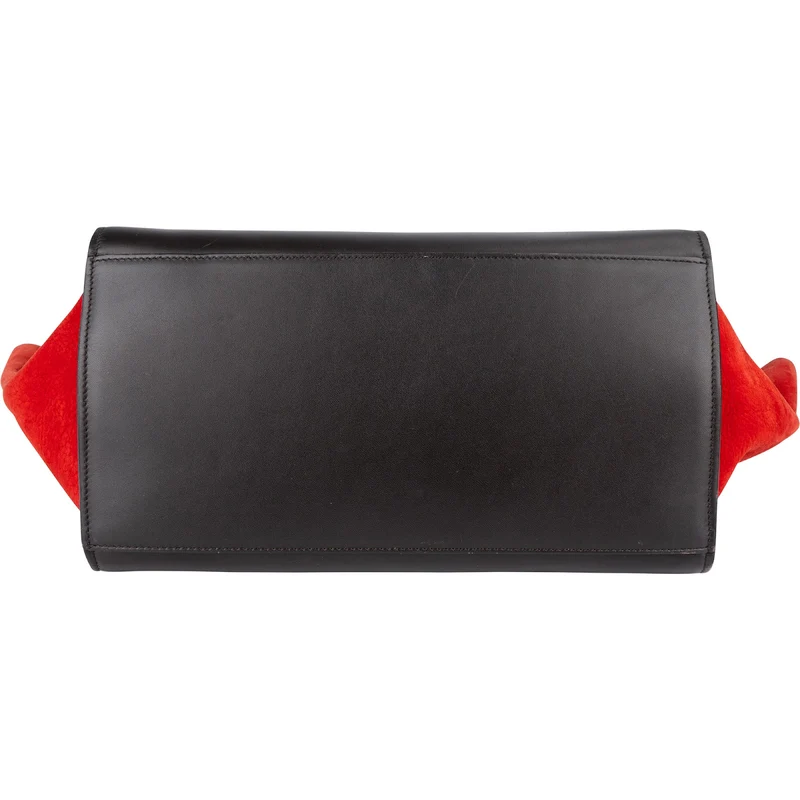 Céline Suede Leather Trapeze Handbag Tricolor